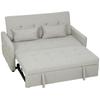 Convertible Sofa, 2-Seater 3-in-1 Click-Clack Sofa Bed, Pull-Out, Backrest, 158 x 85 x 85 cm, Brown