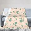 Dog Paw Print and Bone  Plush Blankets Students  Flannel Bedding Throws For Couch Chair Warm Design Quality Bedspread Gift Idea