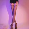 Sexy Black Over-the-Knee Suspender Stockings with Red Trim for Women
