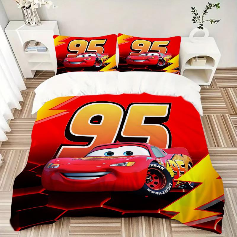 Mcqueen'S Print 3Pcs Bedding Setduvet Cover With 2 Bedropillowcase Home Birthday Gift