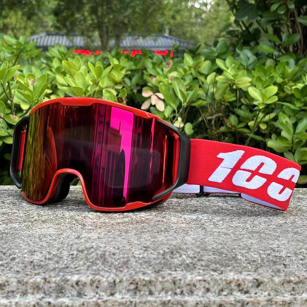 Лыжные очки для мужчин женщинЗимние снежные виды спорта с маской с двойной линзой против запотевания очки сноуборд снегоход