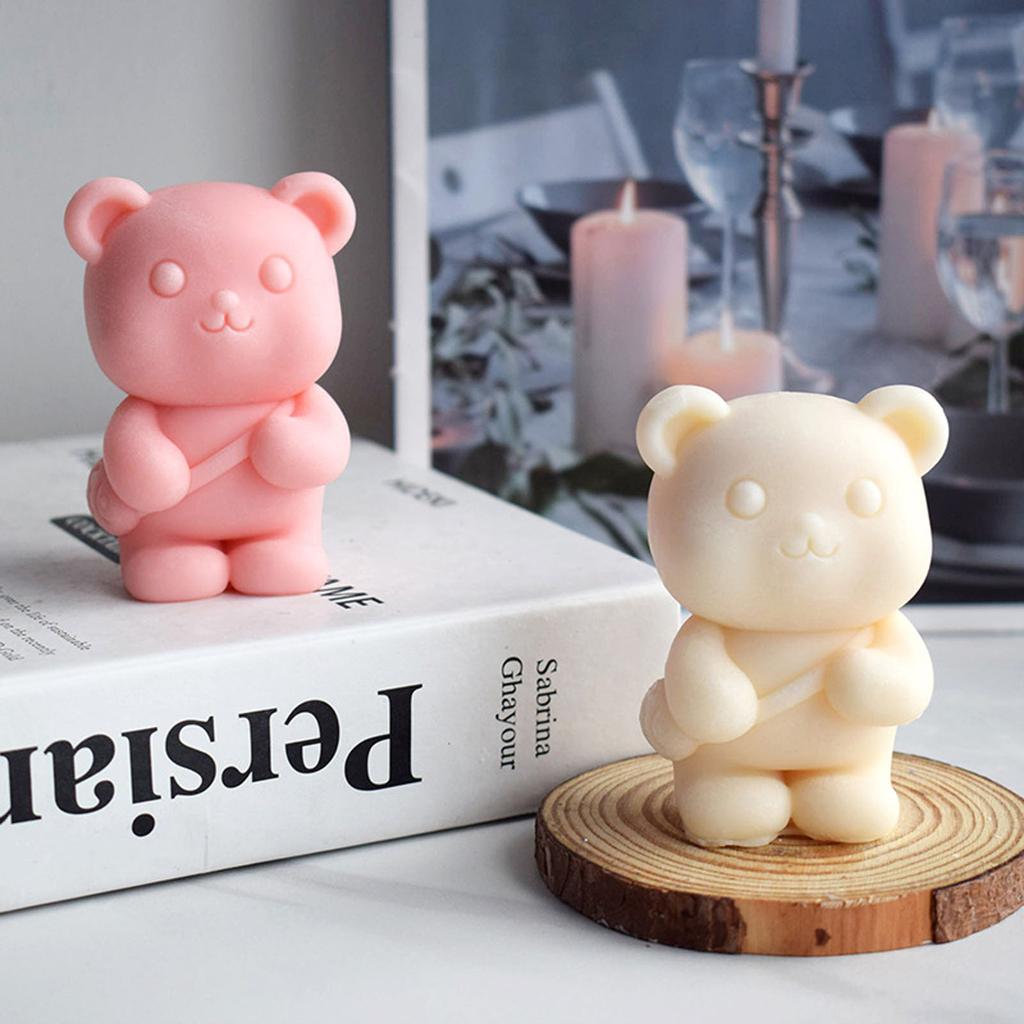 3D форма для свечи в форме медведя «сделай сам», силиконовая глина, форма для мыла для изготовления свечей, инструменты для украшения шоколадного торта ручной работы