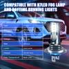 2pcs H7 LED Headlight Bulb Kit Car Fog Light 110W Super-Bright 6000k White Headlamp High Low Beam For Vehicles
