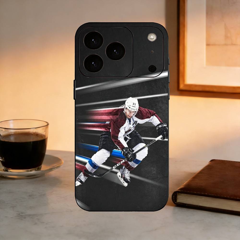 Hockey Player Nathan MacKinnon Phone Case Silicone Soft For IPhone 17 16 15 14 13 12 11 X XR Plus Pro Max Plus