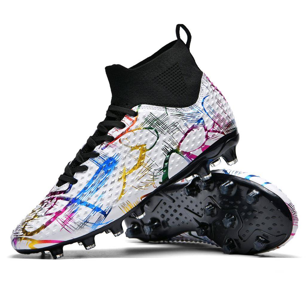 Чемпионат мира по футболу Messi C Luo кожаные футбольные бутсы для мальчиков и девочек, студенты AG длинные ногти TF сломанные ногти соревновательная тренировочная обувь