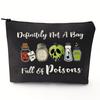 Evil Queen Poison Enthusiast Gift Large Capacity Makeup Bag with Zipper Perfect for Witch-Themed Cosmetic Pouch