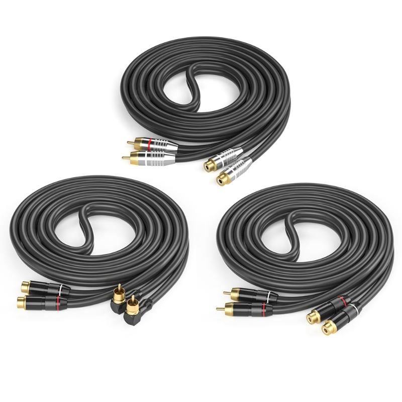 Удлинительный кабель 2RCA Папа-Мама Позолоченный 2RCA Папа на 2RCA Мама Кабель-Адаптер для Расширения Стерео Звука