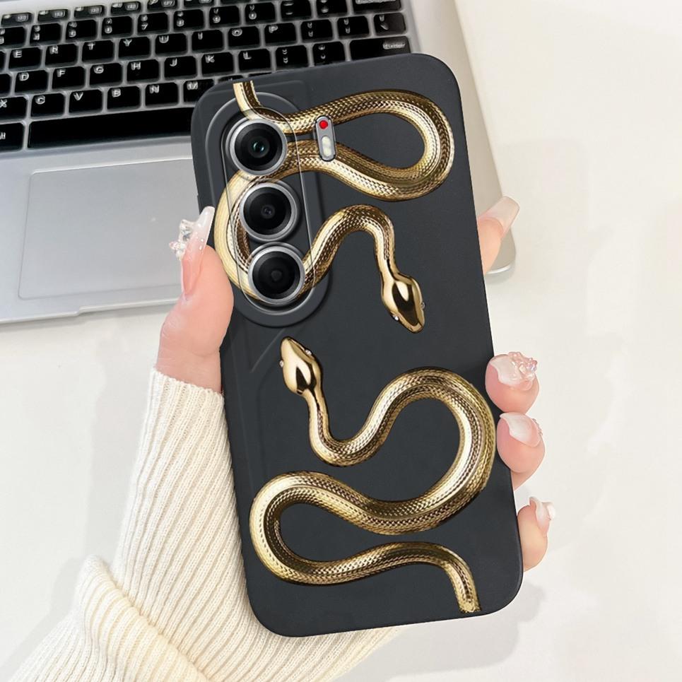 Чехол для телефона Tecno Camon 40 Pro 5G CM7 Мягкий матовый силиконовый задний чехол Мультяшный кот Пейзаж Эстетичный узор Чехлы Coque