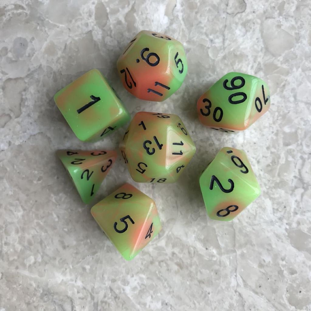 7 шт./лот, многогранные игральные кости из смолы D&D D4 D6 D8 D10 D% D12 D20, многогранные игральные кости TRPG, настольные игры