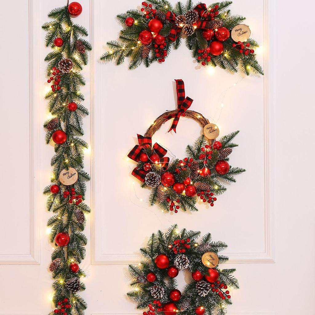2.7m Christmas Vine Hanging Ornaments - Dense Window or Tree Decoration.
