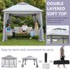 10x10ft Double Roof Canopy Tent with Metal Frame & Stakes & Mosquito Nets with Privacy Screen for Outdoor Camping/Lawn/Backyard