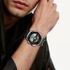 Casio Youth Series Round Dial Digital World Map Sports Quartz Movement Stainless Steel Strap Men watches Black AE-1100WD-1A