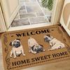 Welcome Home Pomeranian Pattern Rug Living Room, Bedroom, Hallway Entrance Door Mat Soft Comfortable Floor Mat Home Decor