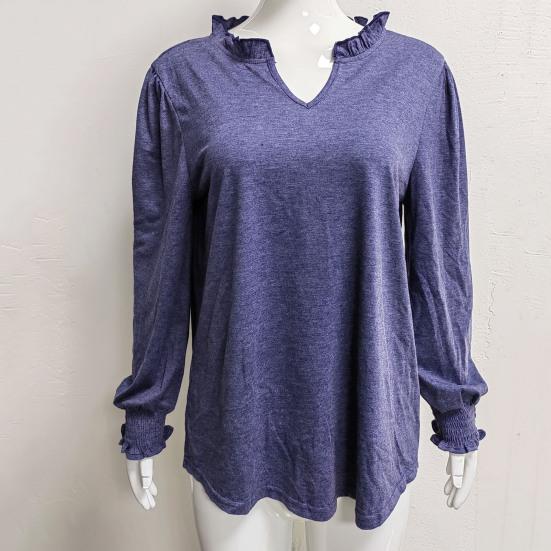 Chic Puff Long Sleeves Versatile Comfortable Ladies Elegant Fashion Loose Pullover Tee Shirt Streetwear Club Blouse
