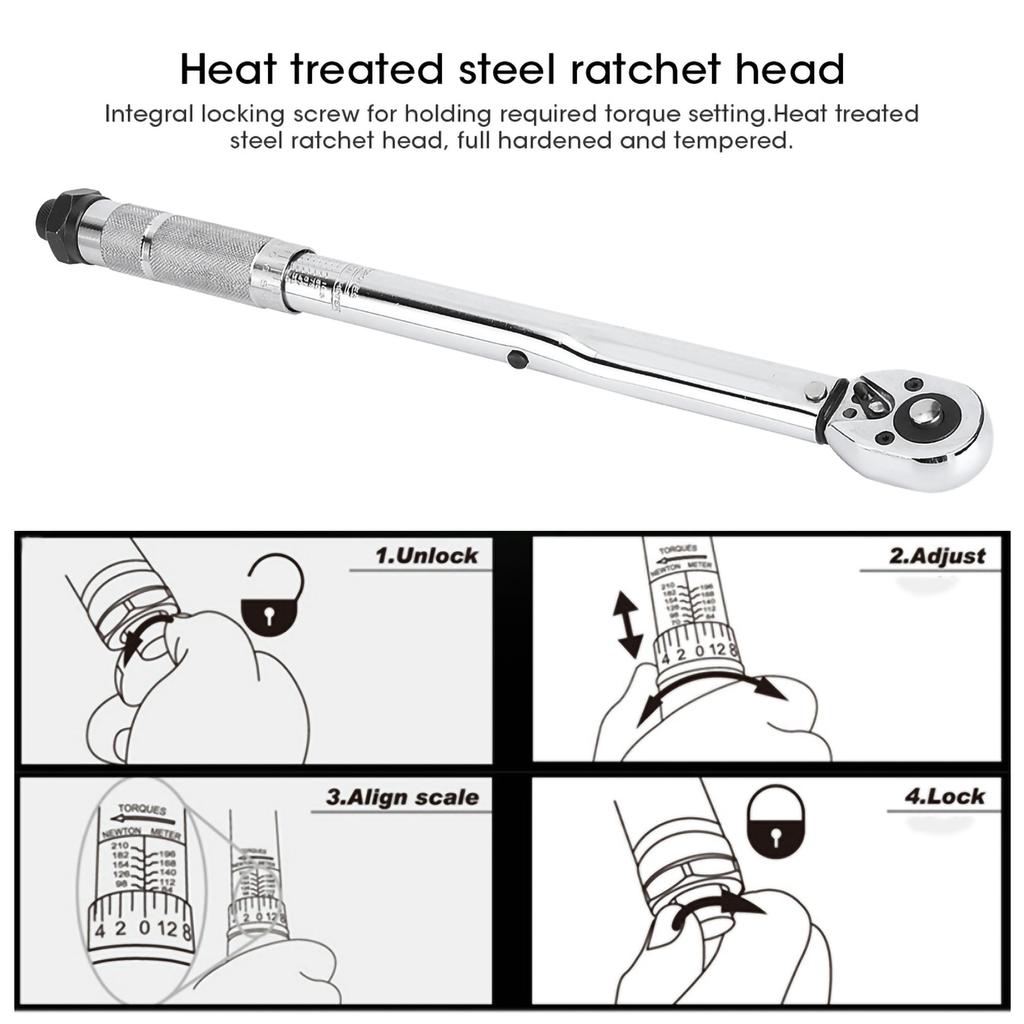 3 8 дюйма 19 110 Нм Динамометрический ключ Высокоточный Быстросъемный Предустановленный Трещоточный гаечный ключ Инструменты для авторемонтаС аксессуарами