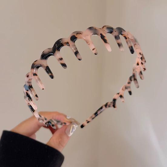 Силиконовый обруч для волос U-образной формы, нескользящая повязка на голову с зубчиками, универсальная повязка для прически, регулируемая расческа для волос, аксессуар для волос