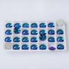 Blue Zircon Color  Luxury Glass Strass Rivoli Crystal Flatback Sew on Crystal Rhinestones Sew in Beads  Applique for Dresses