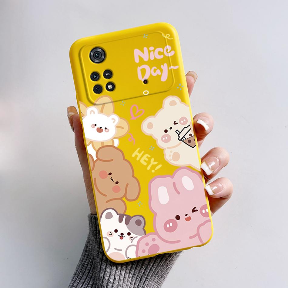 For Xiaomi Poco M4 Pro 4G Case Cute Cartoon Frog Cover Soft Silicone Phone Case For Xiaomi Poco M4 Pro PocoM4 5G Fundas Bumper