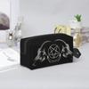 Gothic Occult Satan Penta Symbol Skull Storage Bag Portable Large Capacity Travel Toiletry Cosmetic Bag Makeup Organizer