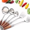 Cooking Utensils, 304 Stainless Steel Kitchen Utensil Set, Rosewood Handle Anti-scald, Best Kitchen Tools  by Leeseph