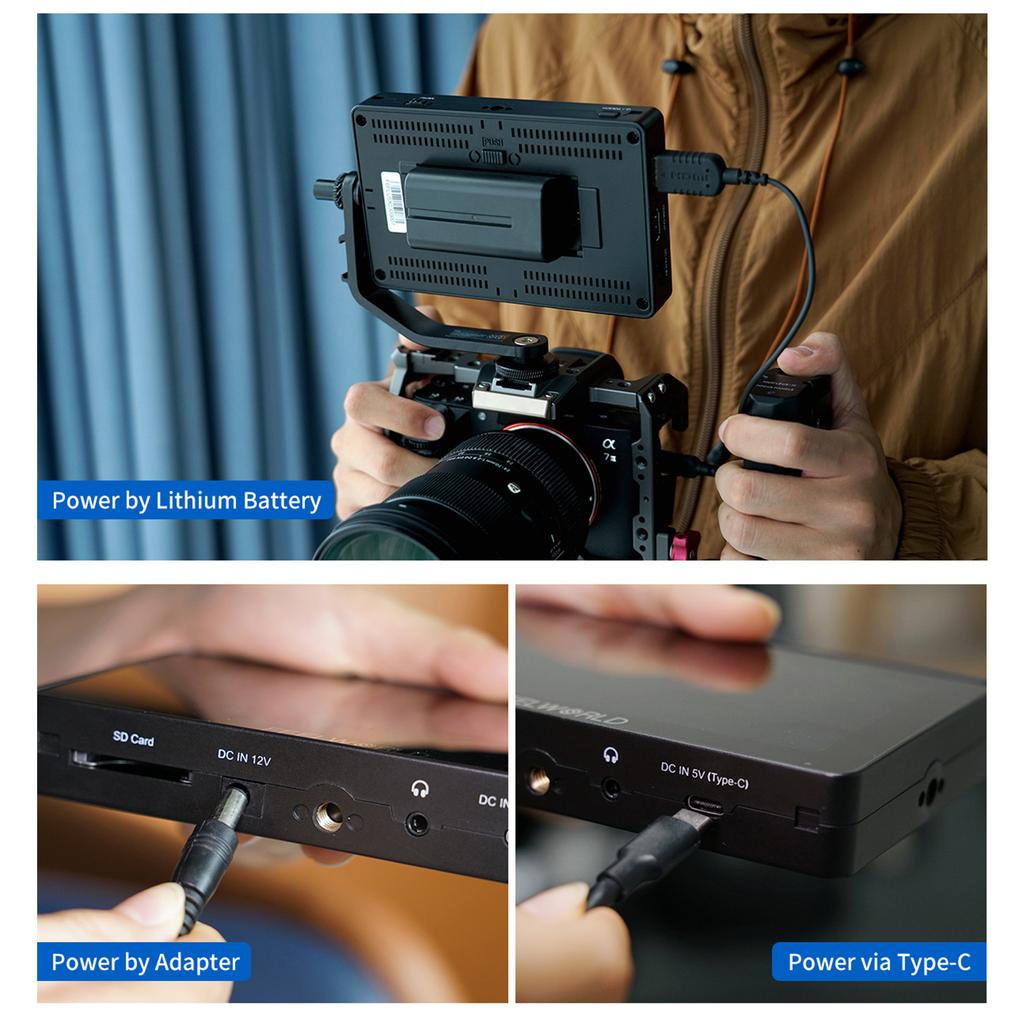 FEELWORLD F6 PLUSX 5,5-дюймовый IPS-монитор, 1600 нит, видеопанель, 1920*1080 пикселей, сенсорное управление, вход 4K UHD