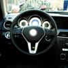 Черная кнопка переключения рулевого колеса, накладка, наклейка для Mercedes Benz ABCE Ml Gl Cla Gla Glk Sl Class W176 W212