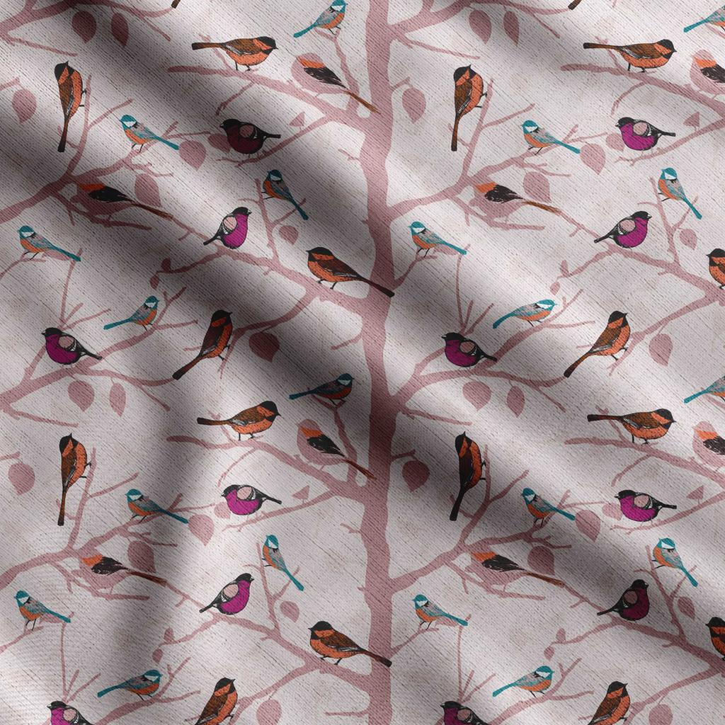 Soimoi Принт «Птица с листьями», Хлопковый батист, Ткань для квилтинга, продаваемая во дворе, шириной 42 дюйма, Хлопчатобумажная ткань средней плотности, Швейные принадлежности,