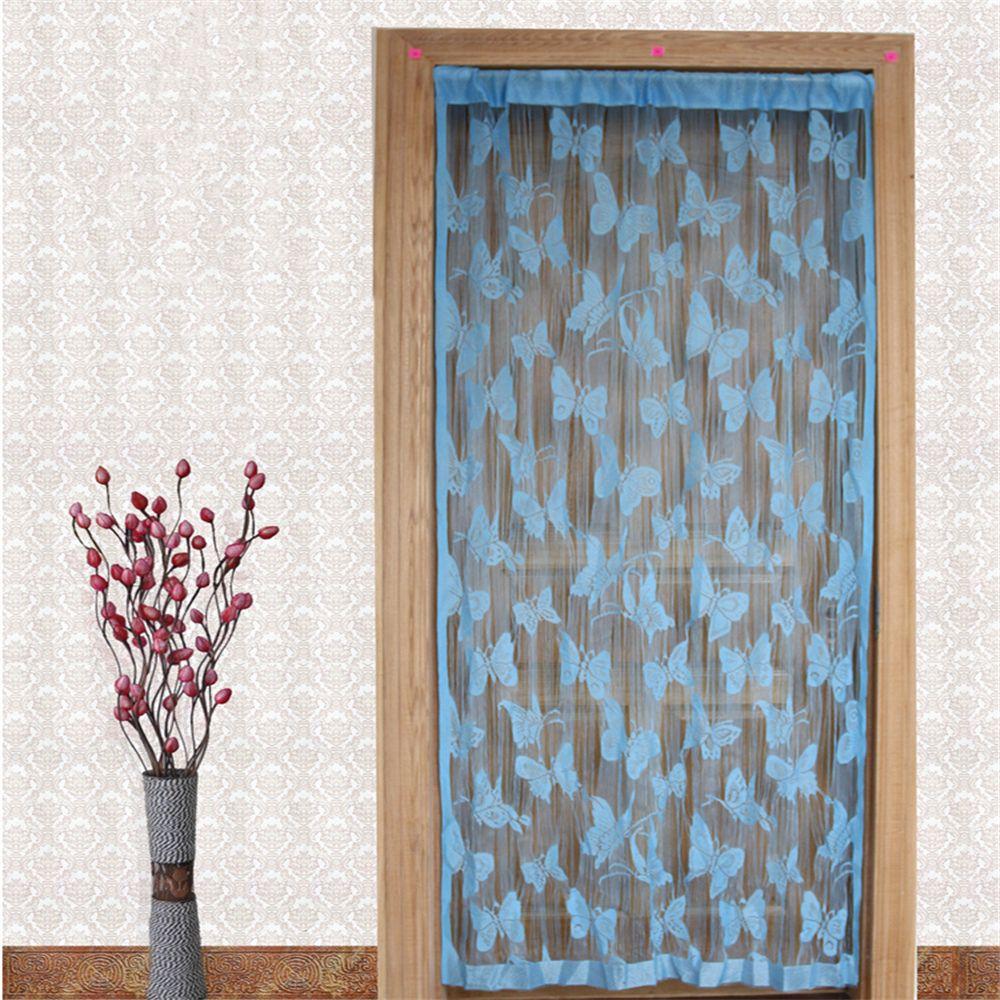 Декоративная кисточка Дверная сетка от мух Экранная панель Подвесные шторки из бусин Штора из нитей с бабочками