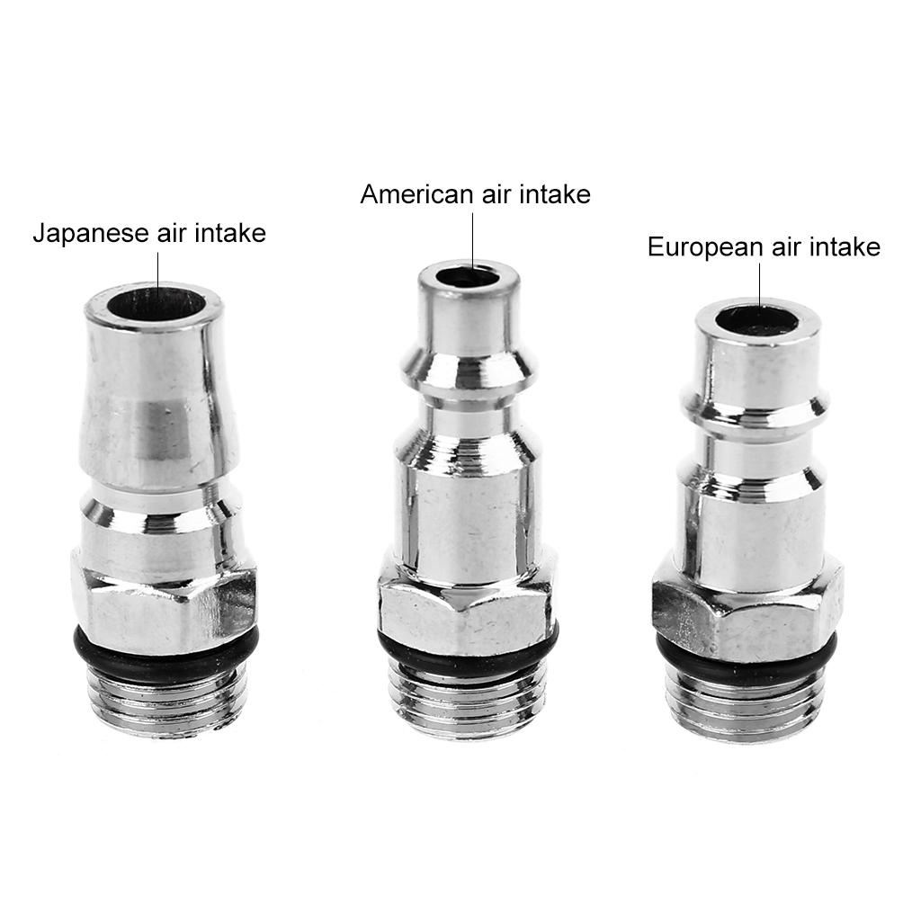 3 шт./комплект 1/4" NPT Быстроразъемный соединитель для воздушного шланга Фитинги Практичный US JP EU Тип Комплект Штекер Компрессор для Промышленного использования