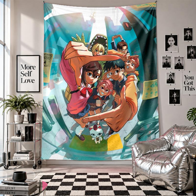 Wall TapestryDandadan Art Hanging Cloth Decorative Background Cover for Room Decoration