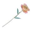 Long Stem Dipped 24k Gold Rose in Gift Box with Stand (White pink Rose with Stand)