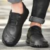 Men Handmade Leather Shoes Casual Hiking Lacing Outdoor Walking Driving Shoes
