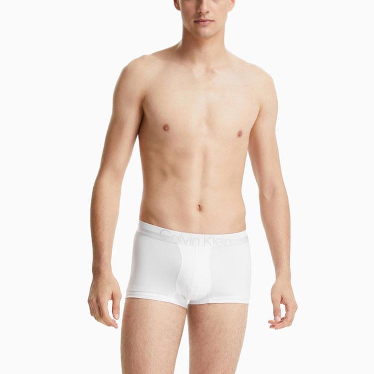 Calvin Klein Жаккардовый логотип на талии с низкой посадкой облегающие трусы-боксеры мужское нижнее белье белые NB2974-100