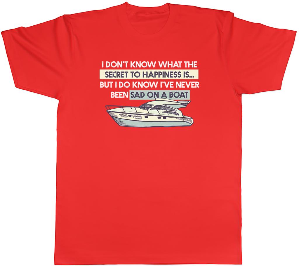 Love Boats Mens TShirt Ive Never been Sad on a Boat Funny Tee Gift