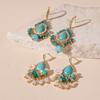 Bohemia Style Ethnic Style Tassel Earrings Pearl Flower Shape Earrings Pendant  Lady Gifts