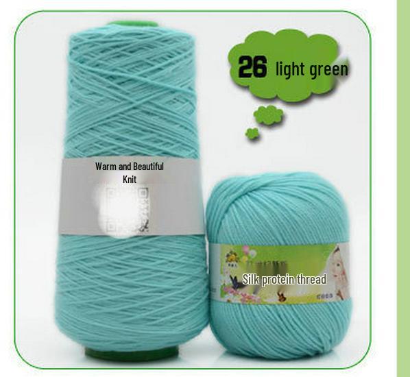 Детская пряжа из хлопка с протеином шелка для вязания и вязания крючком шарфа