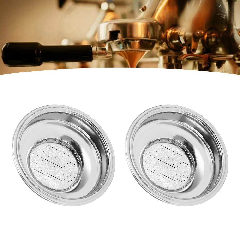 2pcs set 58mm Diameter Single Dose Filter Basket Espresso Filter Basket Coffee Brewing
