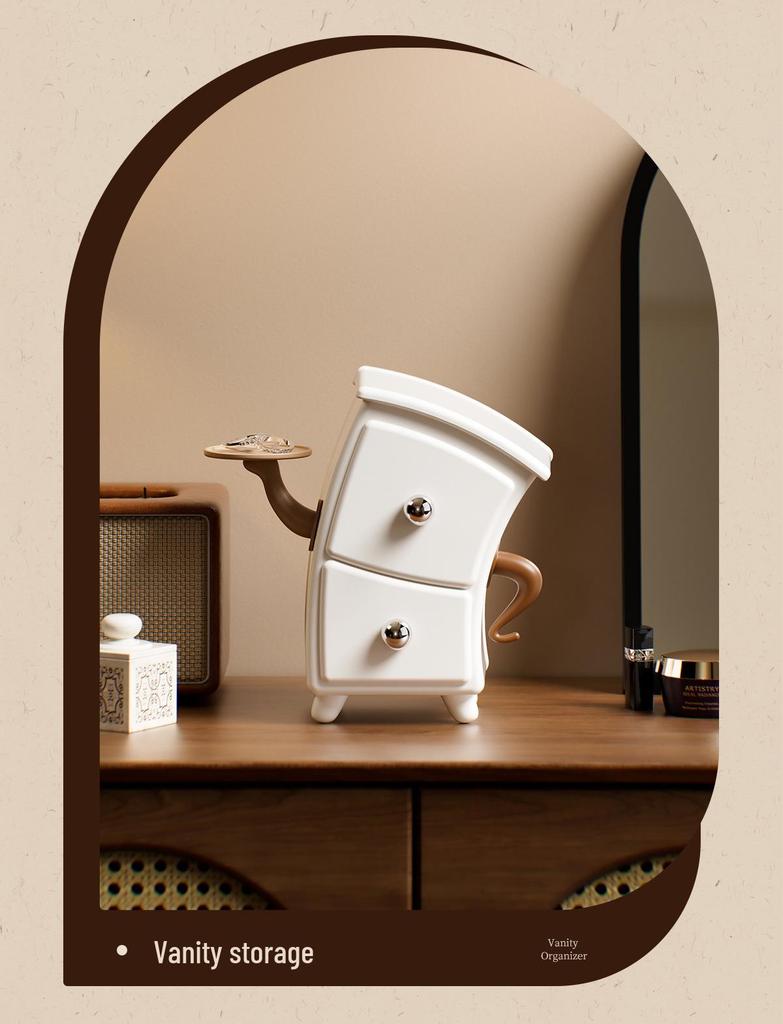 Забавный шкаф для хранения в китайском стиле: Милый многослойный органайзер с ящиками, руки в боки