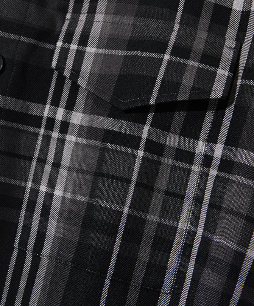 DIAMOND LAYLA Camp Check Double Pocket Shirt Jacket S130 - Black