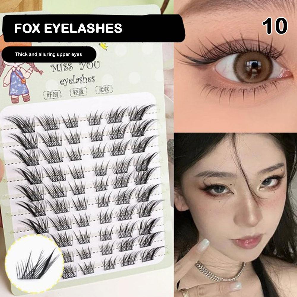 10 рядов накладных ресниц имитация феи аниме ресницы новые натуральные ресницы манга