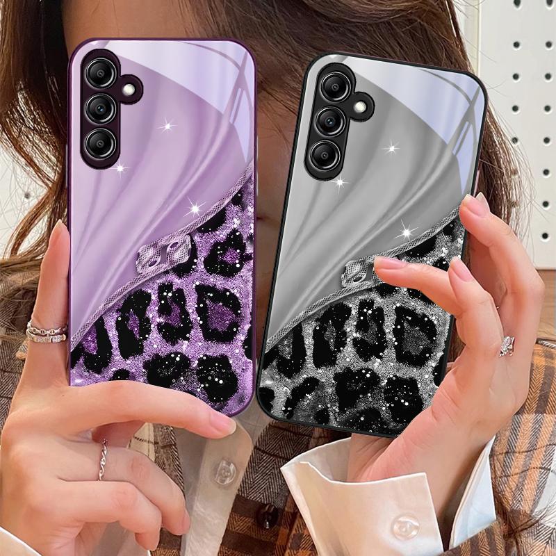 Цветные узоры для стеклянного чехла телефона Samsung Galaxy A14 4G 20 30 52 20S 21S 22 A32 33 34 42 50 51 53 54 70 71 72 73 5G