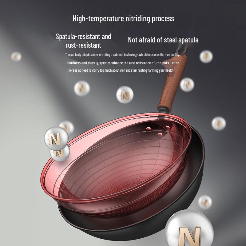 Kangbachen Upgraded Non-Coated Chinese Iron Wok