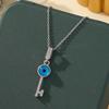 Популярное ожерелье из титановой стали синего цвета «Злой глаз» для женщин – Универсальное и персонализированное ювелирное изделие-цепочка для ключицы