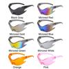 Y2K Sports Punk Sunglasses for Women Men, 2025 New Trendy Retro Wrap Around 2000's Sun Glasses Lady One-piece Steampunk