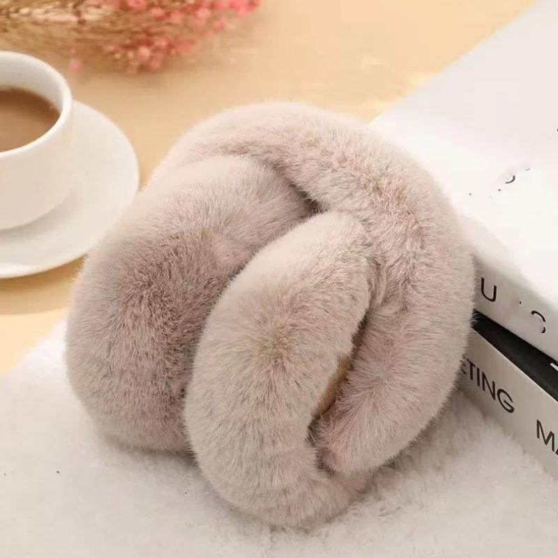 Милые теплые пушистые наушники, чехлы для ушей, складные утеплители, теплые наушники из искусственного меха для лыж, зимние женские и мужские, прочные для улицы