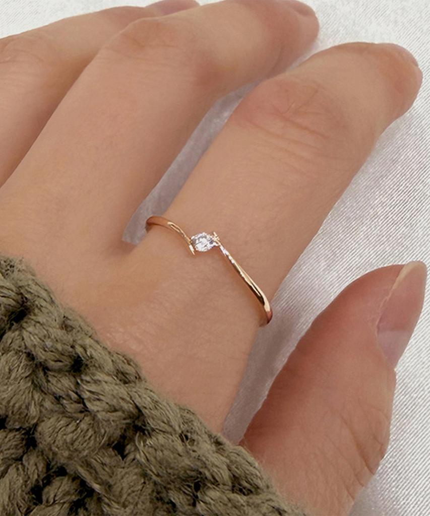 Helene Jewelry Кольцо с кубическим цирконием из серебра 925 пробы Groot (Тип Б)