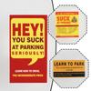 (Pack Of 50)Bad Parking Cards You Parked Like An Idiot Business Cards For Funny Parking Violation Prank Notice Gag L5S7