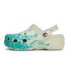 Classic Platform Clog 811 Encounter Scene Special Shoe Box Fluid Ink Splash Hole Shoes Women's Bone White Tiffany
