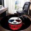 1pc Panda Sunglasses Office Round Area Rug, Indoor Mat Suitable For Office, Under Office Chairs Bedroom Living Room Home Decor, Room Deco