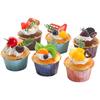 6Pcs Artificial Fake Cupcake Decorative Simulation Cupcake Model for Display Kitchen Decoration